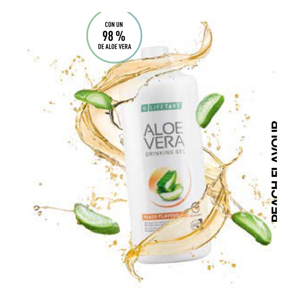 Aloe Vera Gel Bebible Sabor Melocotón